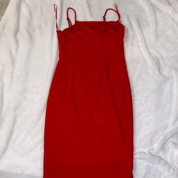 Express Spaghetti Strap Red Dress - Picture 2 of 5